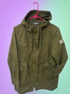 The North Face Olive Green Hooded Utility Jacket